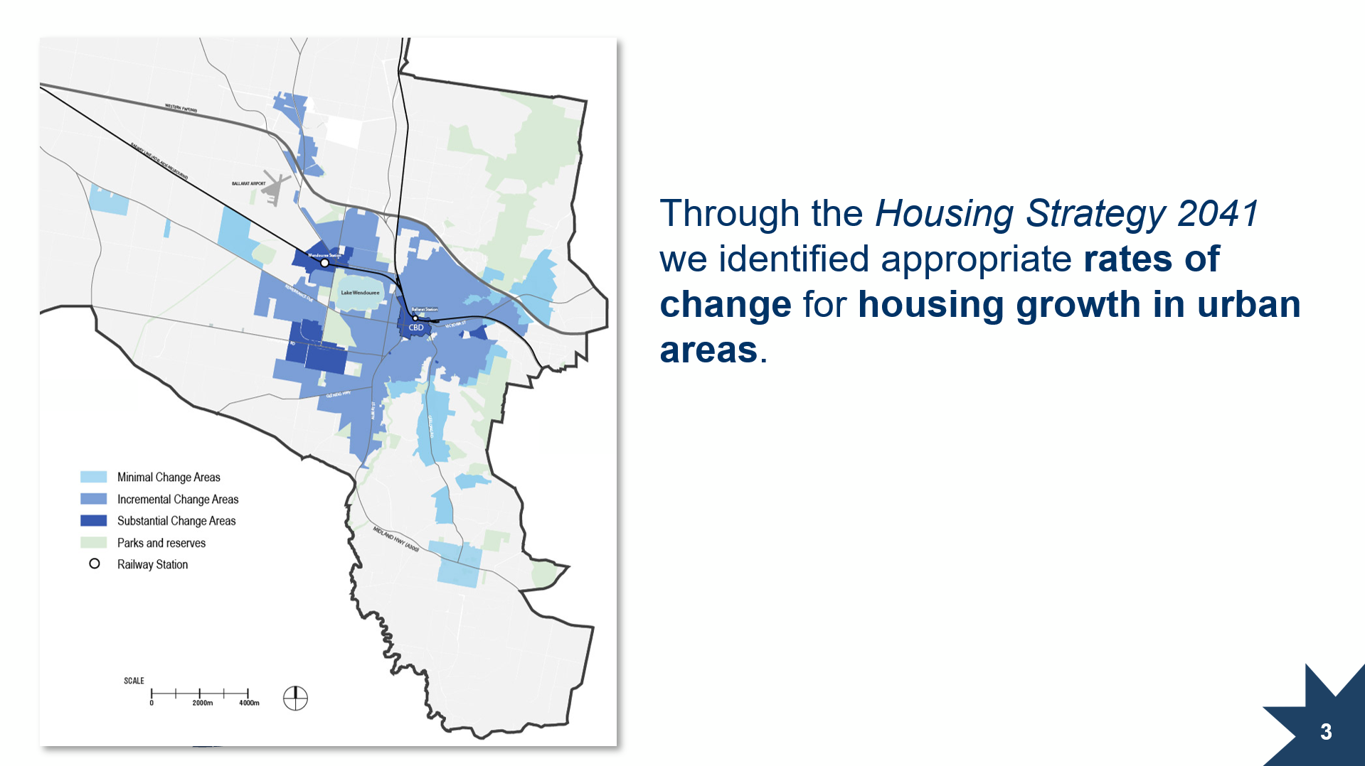 Through the Housing Strategy 2041 we identified appropriate rates of change for housing growth in urban areas