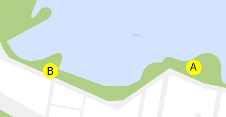 Location Option A; St Patricks Point, Location Option B; Near Loretto Collage